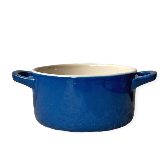 NWOT Le Creuset Stoneware Marseille Blue Mini Coquette Casserole - Picture 3 of 6